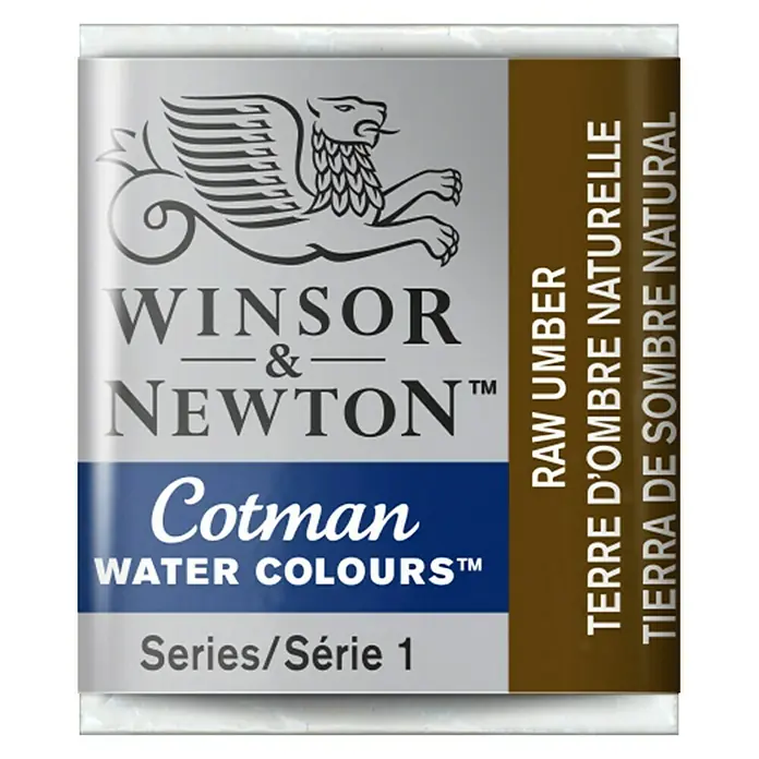 Winsor & Newton Cotman Aquarelverf - Raw Umber, Pot - Vooraanzicht