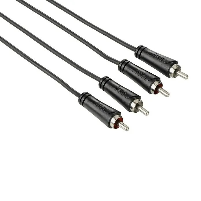Hama Cinch-Kabel - 4 x Cinch-Stecker, 0,75 m - Vorderansicht