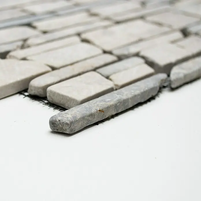 Mosaikfliese MOS BRICK 230 - 30,5 x 30,5 cm, Grau, Matt - Vorderansicht