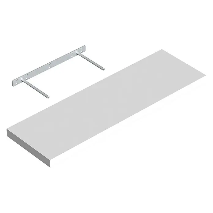 Regalux Zidna polica XL4 - 23,5 x 80 x 3,8 cm, Bijele boje, Opteretivost: 12 kg - Pogled odozgo