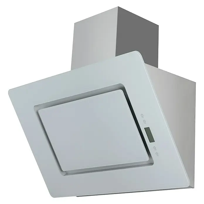 Respekta Schräghaube CH 99040-90 W - Breite: 90 cm, Max. Luftleistung: 502,6 m³/h im Normalbetrieb, Schwarz/Silber
