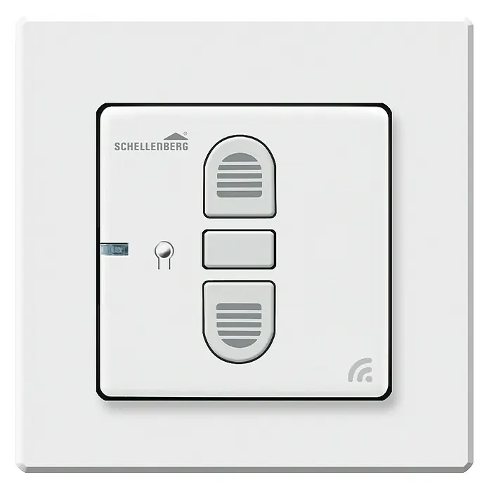 Schellenberg Smart Home Funk-Empfangsschalter - 80 x 80 x 40 mm, Weiß, Unterputzmontage - Vorderansicht