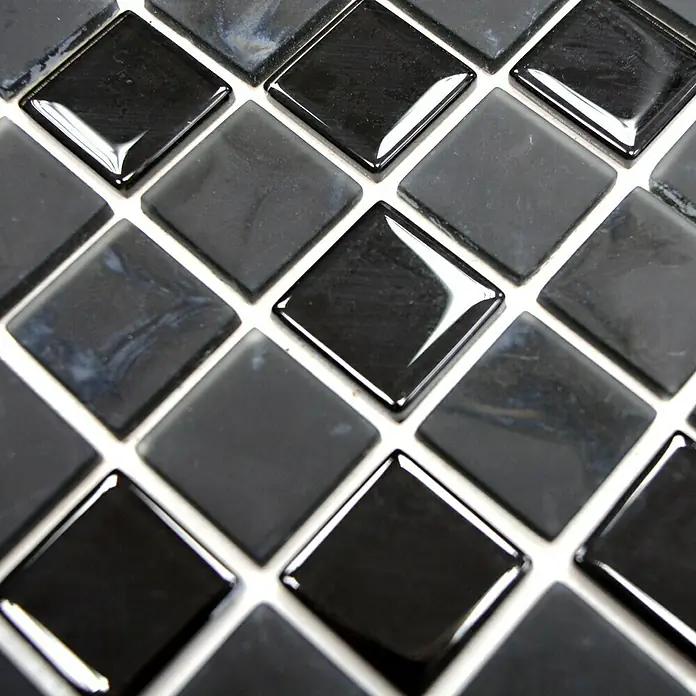 Selbstklebemosaik Quadrat Crystal Mix SAM 4CM22 - 30 x 30 cm, Glas, Schwarz