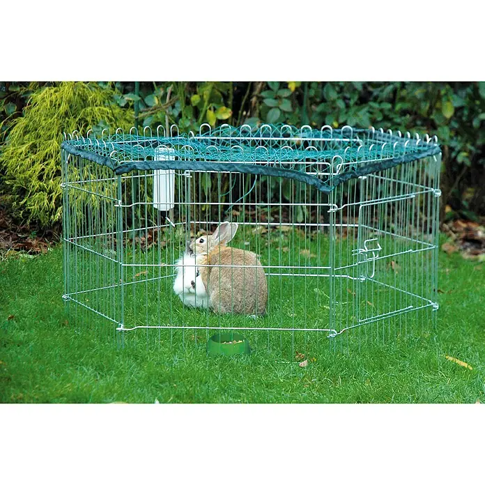 Dobar Freilaufgehege - 112 x 98 x 56 cm, Grau - Stimmungsaufnahme