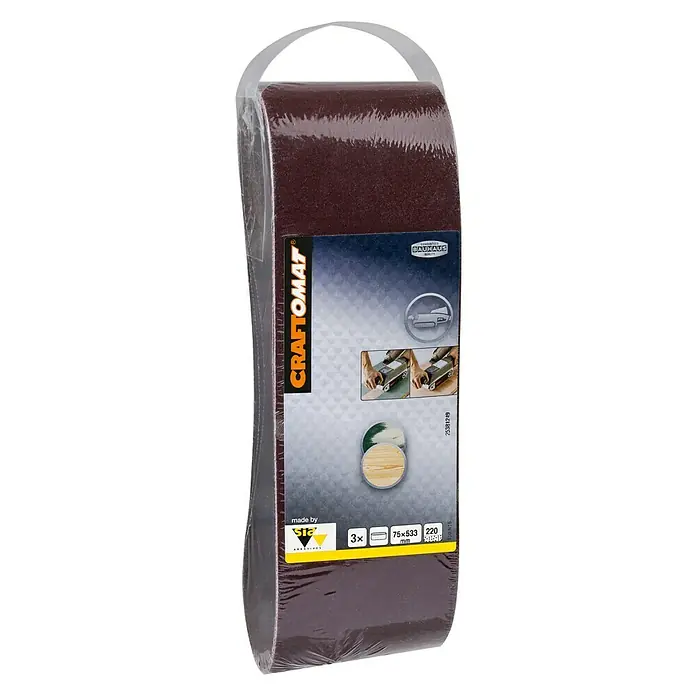 Craftomat Brusni remen BFWP - D x Š: 533 x 75 mm, Granulacija: 220, 3 Kom. - Pogled s desne strane