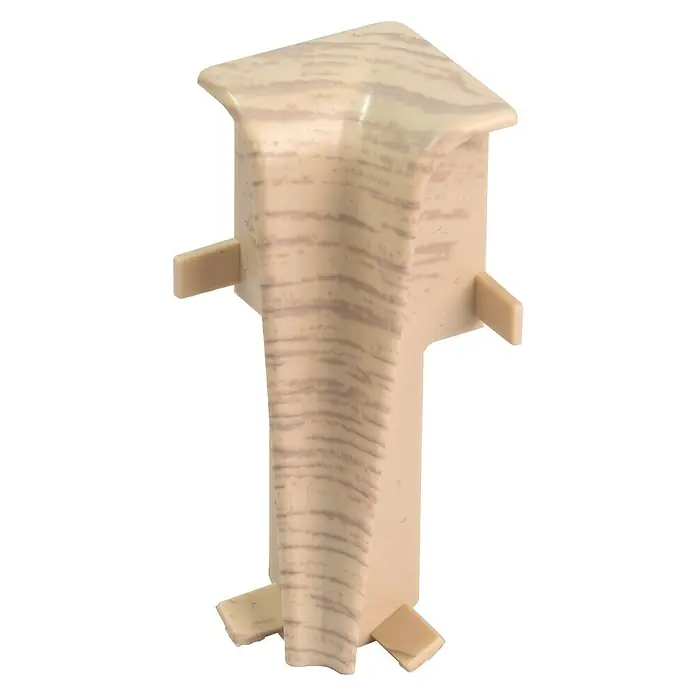 Egger Innenecke - Eiche Weiß, 2 Stk., Passend für: Egger Sockelleisten 17 x 60 mm - Vorderansicht