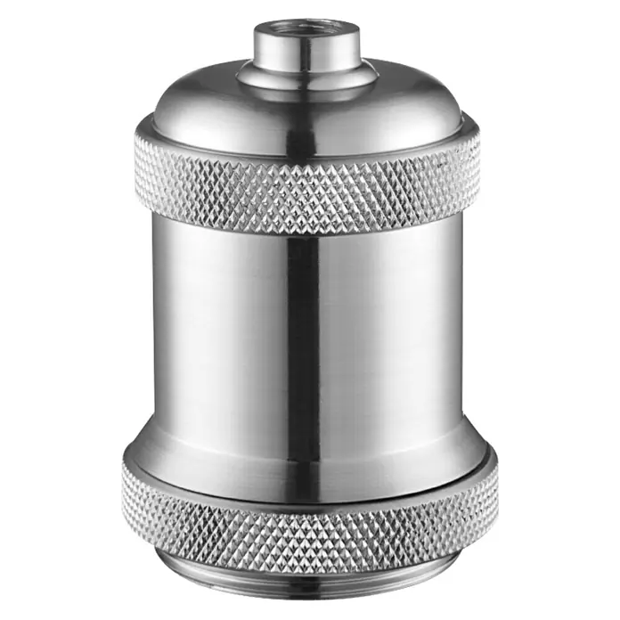 Home Sweet Home Držač žarulje Perle - E27, Boja: Čelik, Metal - Pogled sprijeda