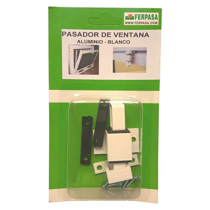 Cierre de seguridad para ventanas - 5,5 x 4 x 2,5 cm, Blanco