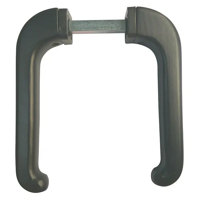 Manilla para ventana - L x An x Al: 12 x 1,5 x 3,5 cm, 1 par, Negro