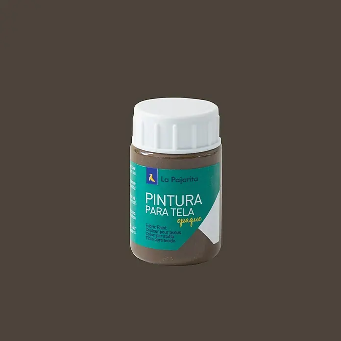 La Pajarita Pintura tejidos Tela opaca - Marrón, 35 ml