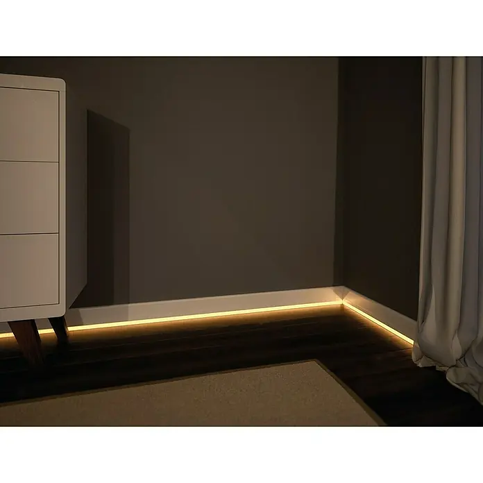 Paulmann Socle Profil Diffusor - 2 m, Aluminium, Eloxiert - Stimmungsaufnahme