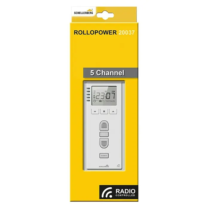 Schellenberg Temporizador Premium - L x An x Al: 28,5 x 11 x 5,5 cm, Blanco, En pared