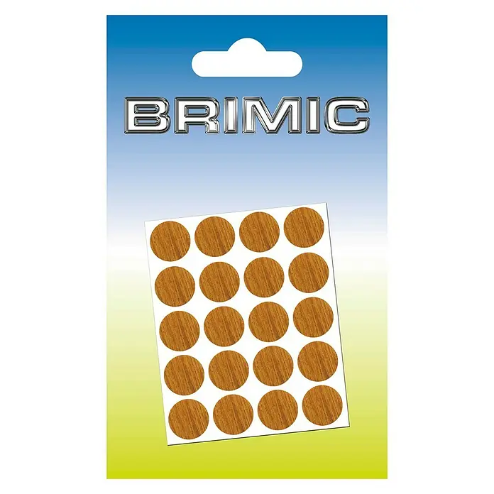 Micel Brimic Tapón embellecedor Roble oscuro - Diámetro: 13 mm, Pegado, 20 uds.