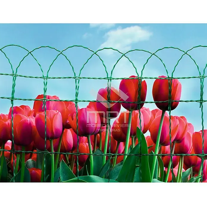 Bordura metálica Floritor - L x An x Al: 10 m x 2 mm x 0,65 m, Metal, Verde