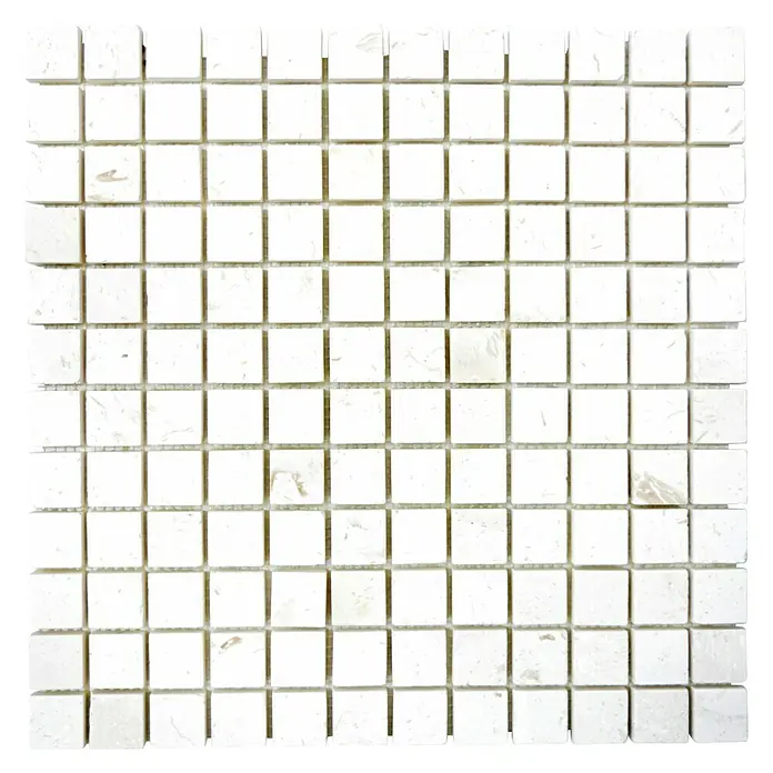 Mosaikfliese Quadrat Lymra XNT 59023 - 30,5 x 30,5 cm, Beige/Weiß, Matt - Ansicht von oben