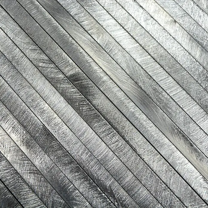 Mosaikfliese Verbund ALF L101F - 27,2 x 30,2 cm, Silber, Matt - Detailaufnahme