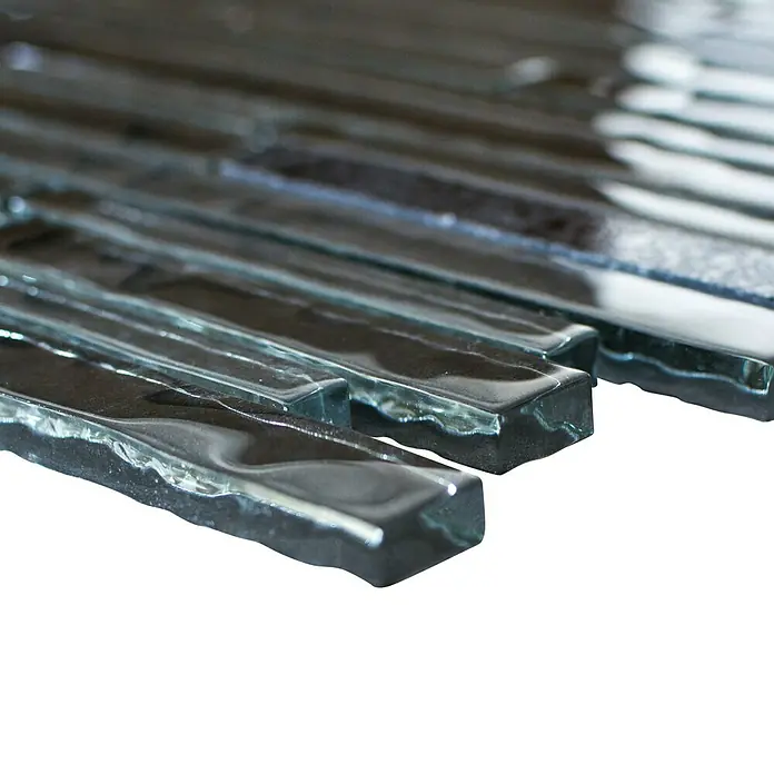 Mosaikfliese Multistick Crystal Mix XCM MS89 - 29,8 x 29,8 cm, Schwarz, Glänzend - Detailaufnahme
