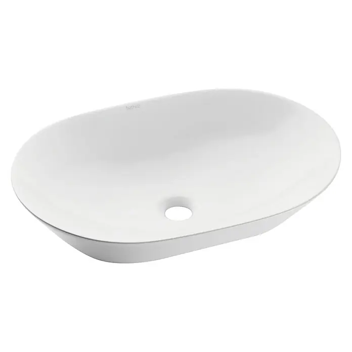 Lavabo pequeño New Toulouse - An x L: 59 x 41,5 cm, Blanco