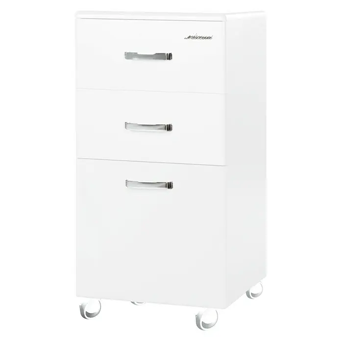 Phönix Miami Rollcontainer - L x B x H: 40 x 36 x 70 cm, Weiß, Anzahl Schubladen: 2 Stk. - Linke Seitenansicht