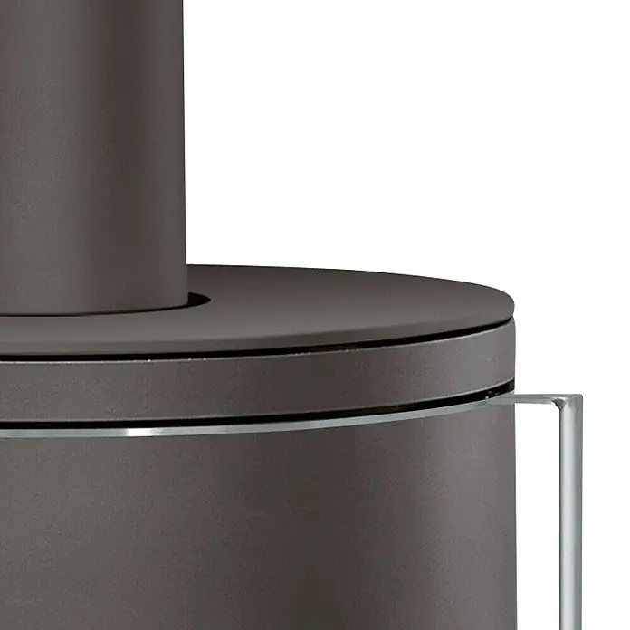 Justus Kaminofen Faro 2.0 - 6 kW, Raumheizvermögen: 124 m³, Material Abdeckung: Stahl, Schwarz - Detailaufnahme