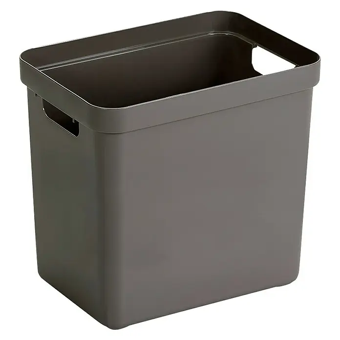 Sunware Aufbewahrungsbox Sigma Home - L x B x H: 35 x 25 x 36,3 cm, Kunststoff, Taupe - Linke Seitenansicht