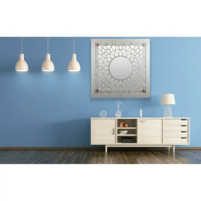 Espejo Vector serie 9030 - 110 x 110 cm, Blanco