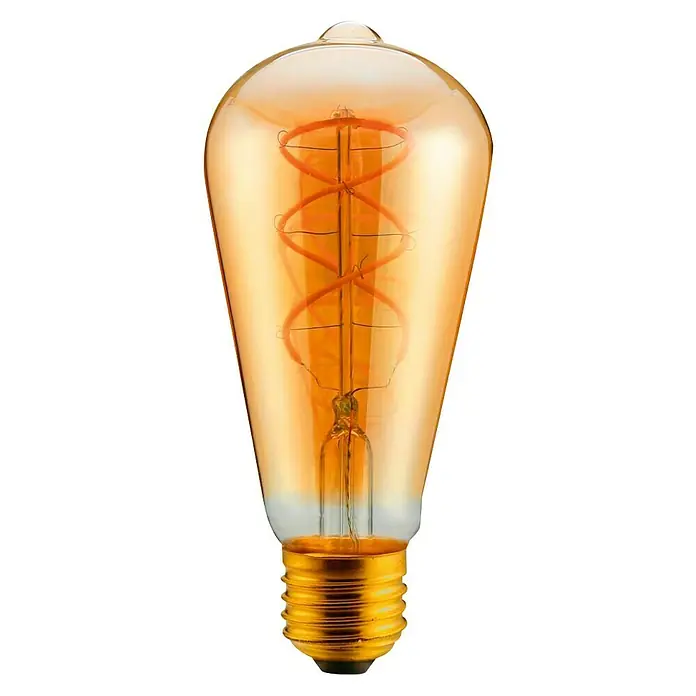 Cristal Record Bombilla LED Spiral Gold - 8 W, Color de luz: Amarillo
