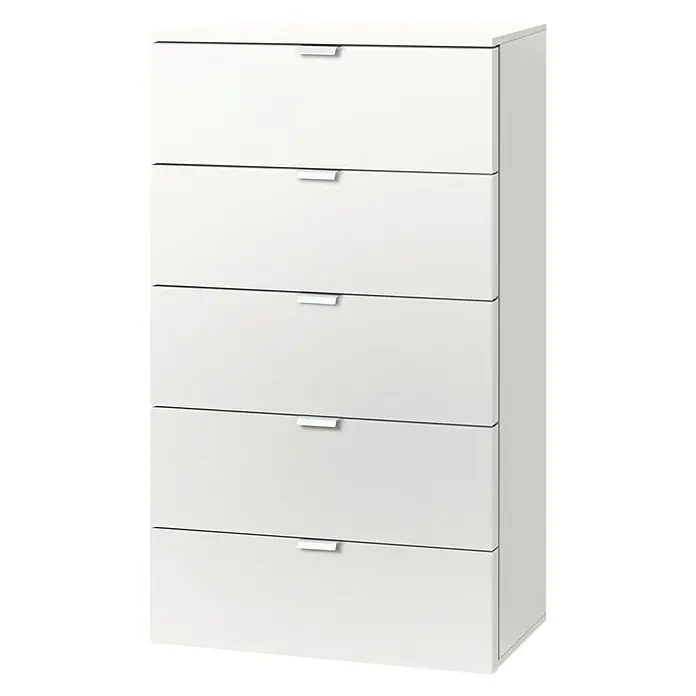 Express Möbel Highboard Solutions - L x B x H: 42 x 50 x 100 cm, Weiß, Anzahl Schubladen: 5 Stk. - Rechte Seitenansicht