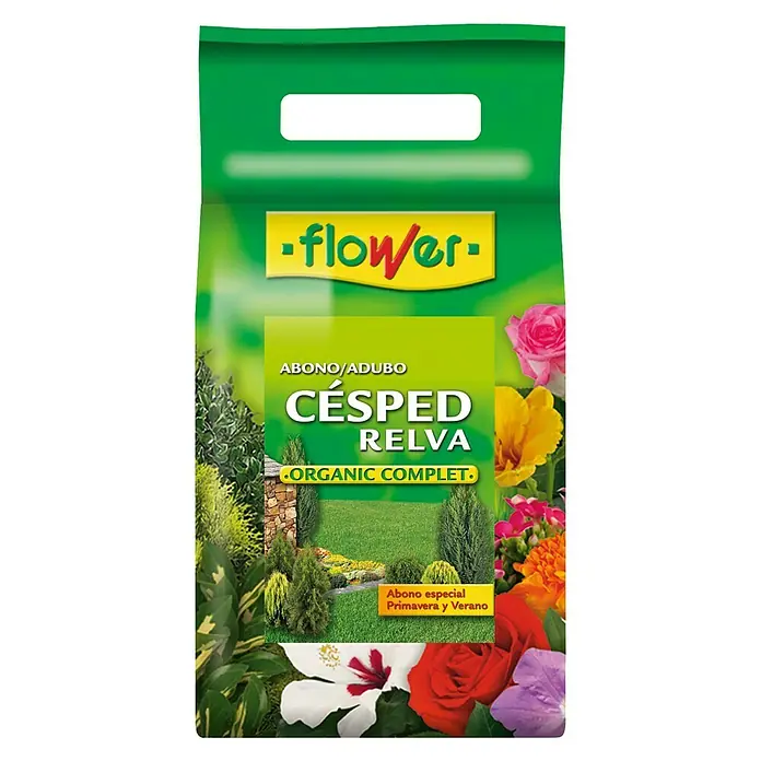 Flower Abono para césped Organic Complet - 2 kg, Contenido suficiente para: 40 m²