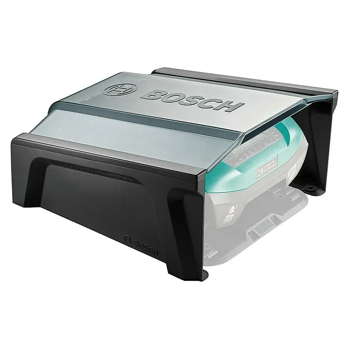 Bosch Nadstrešnica za robotske kosilice - D x Š x V: 50 x 51 x 27,5 cm, Prozirno-crna