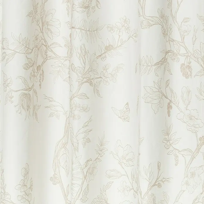Cortina con ollaos Sampana - 140 x 270 cm, 100% algodón, Beige