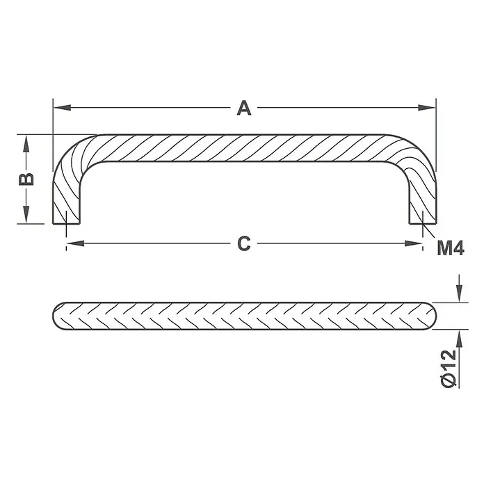 Häfele Tirador para muebles 117.30.316 - L x An x Al: 17,25 x 4 x 1,6 cm, Acero