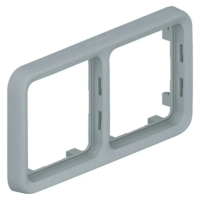 Legrand Marco para estancias con humedad Plexo - Gris, Plástico, Montaje en la pared