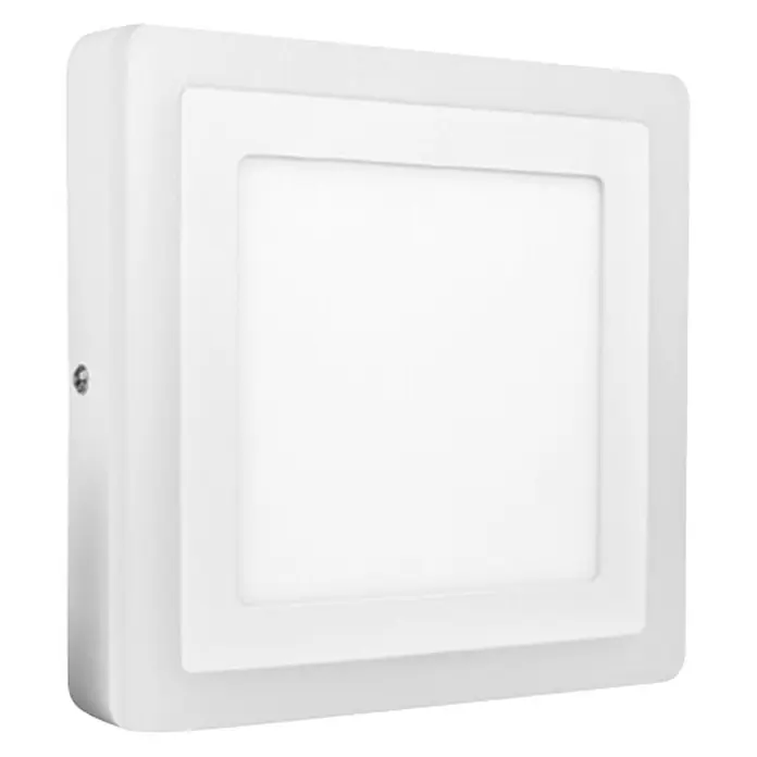 Ledvance LED-Wand- & Deckenleuchte Click White - 15 W, L x B x H: 19,8 x 19,8 x 3,8 cm, Weiß/Silber