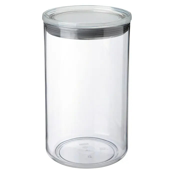 Tatay Bote de cocina 2L - L x An x Al: 12,5 x 12,5 x 22 cm, Transparente