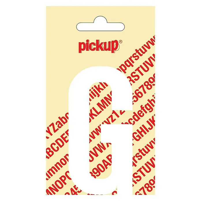 Pickup Naljepnica - Motiv: G, Bijele boje, Visina: 90 mm