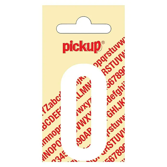 Pickup Naljepnica - Motiv: O, Bijele boje, Visina: 60 mm