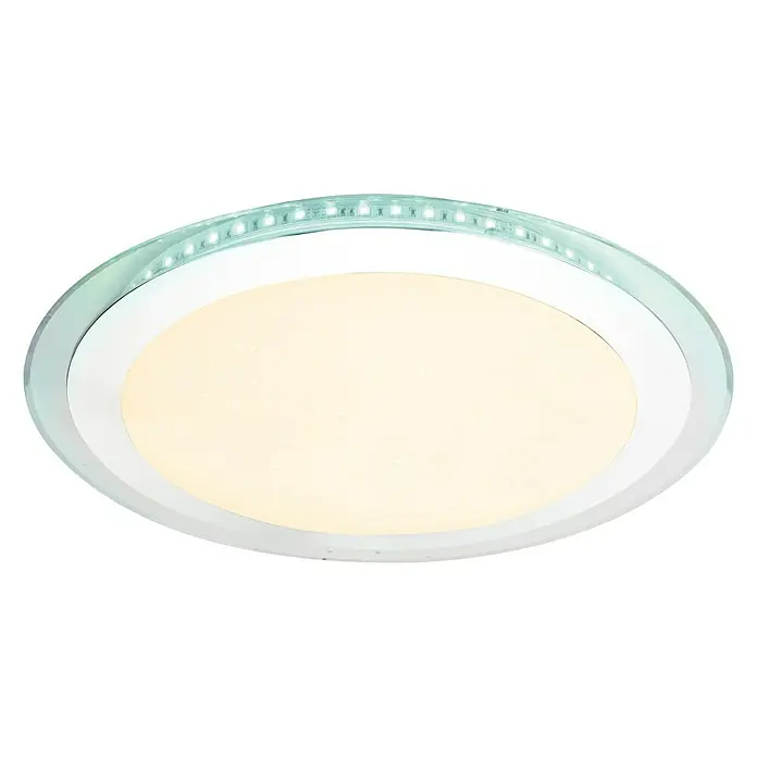Lavida LED-Deckenleuchte rund Arrco - 30 W, Ø x H: 405 mm x 9 cm, Opal, RGB