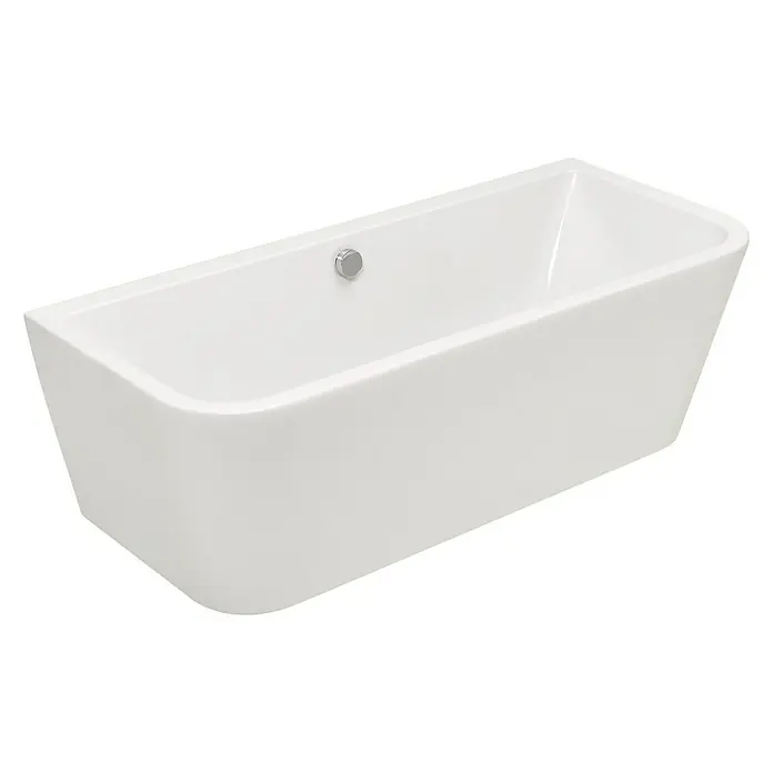 Camargue Freistehende Badewanne Buena Vista - 180 x 80 cm, Mittig, Sanitäracryl, Weiß
