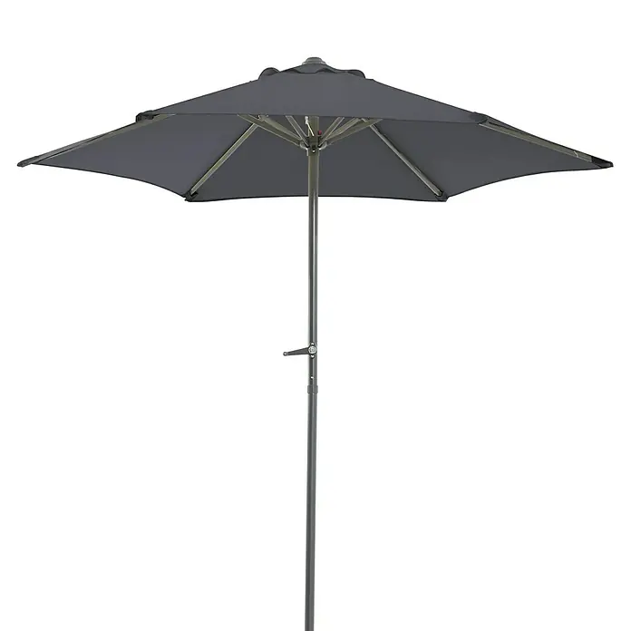 Sunfun Parasol Trentino II - Antracita, Diámetro: 200 cm - Vista frontal