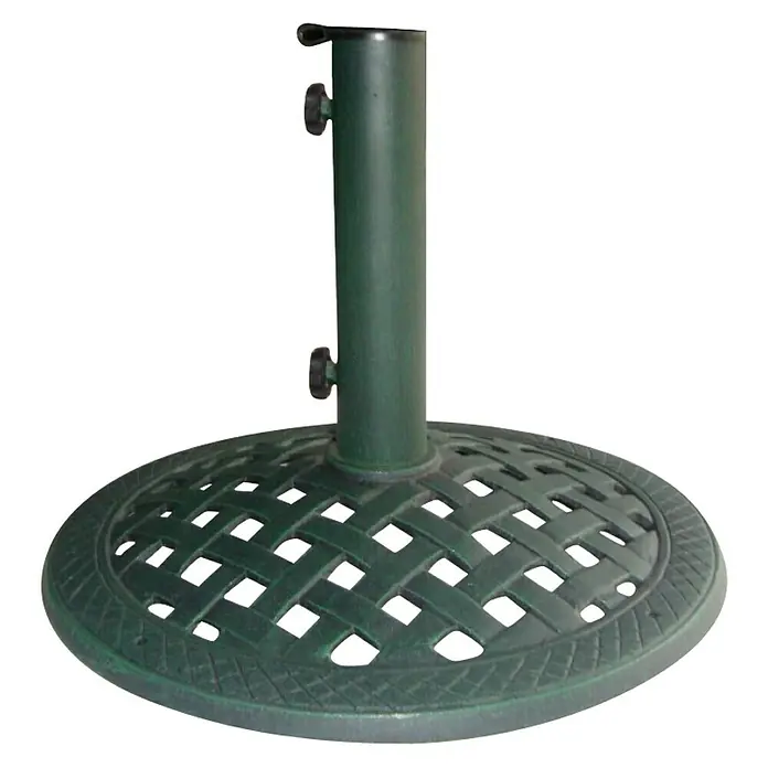 Base de parasol Lorca - Verde oscuro, Diámetro: 45 cm - Vista frontal