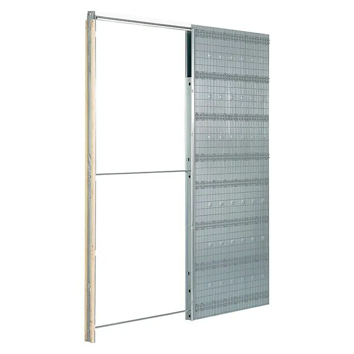 Eclisse Estructura de puerta corredera para pared de obra 108mm - 60 x 202 cm, Acero - Vista angular