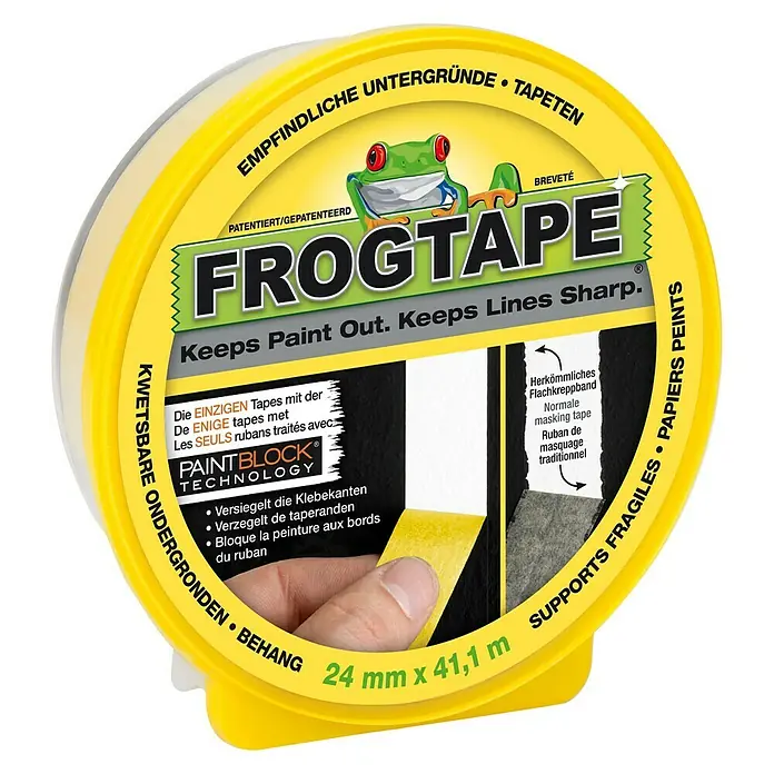 Frogtape Kreativklebeband im 2er Pack - 41,1 m x 24 mm, Gelb - Vorderansicht
