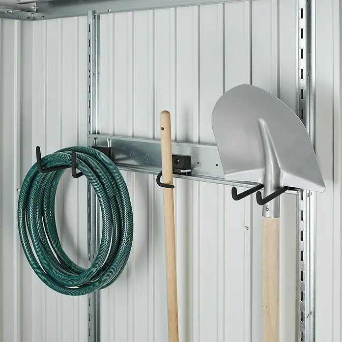 Biohort Haken-Set - 4 -tlg., Passend für: Biohort Geräteschrank & Gerätehäuser - Anwendungsbeispiel