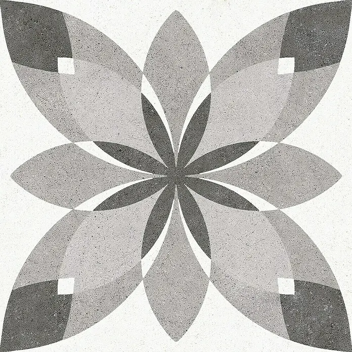 Porculanska pločica Vintage Mix - 25 x 25 cm, Bijelo-sive boje, Mat