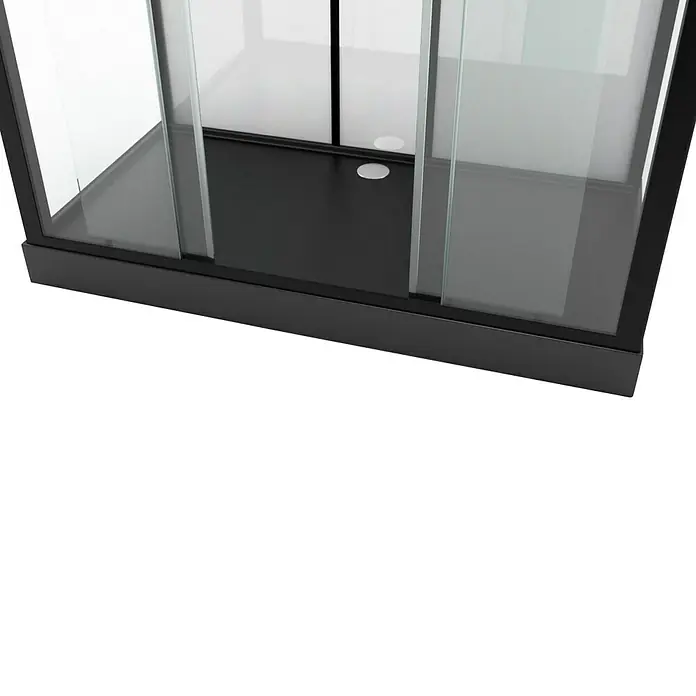 Designdusche Indus - 160 x 85 x 215 cm, Anthrazit/Silbergrau - Detailaufnahme