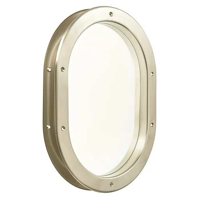 Mottez Bullauge - Metall, Silber, Klar, 38 x 28 cm, Oval - Vorderansicht