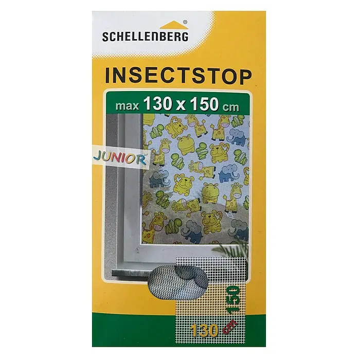 Schellenberg Insect Stop Mosquitera para ventana Junior - An x Al: 130 x 150 cm, Multicolor, Fijación por velcro