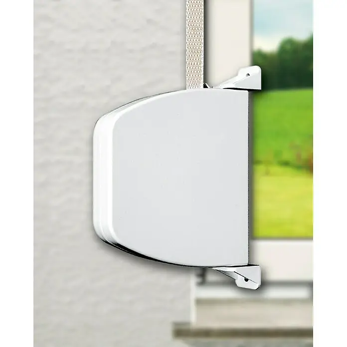 Schellenberg Recogedor de cinta de persiana Mini - Montaje en la pared, Anchura de la correa: 14 mm
