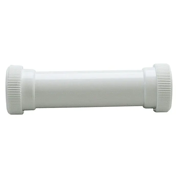 Alargadera roscada con dos tuercas - 40 mm, 1½", Blanco